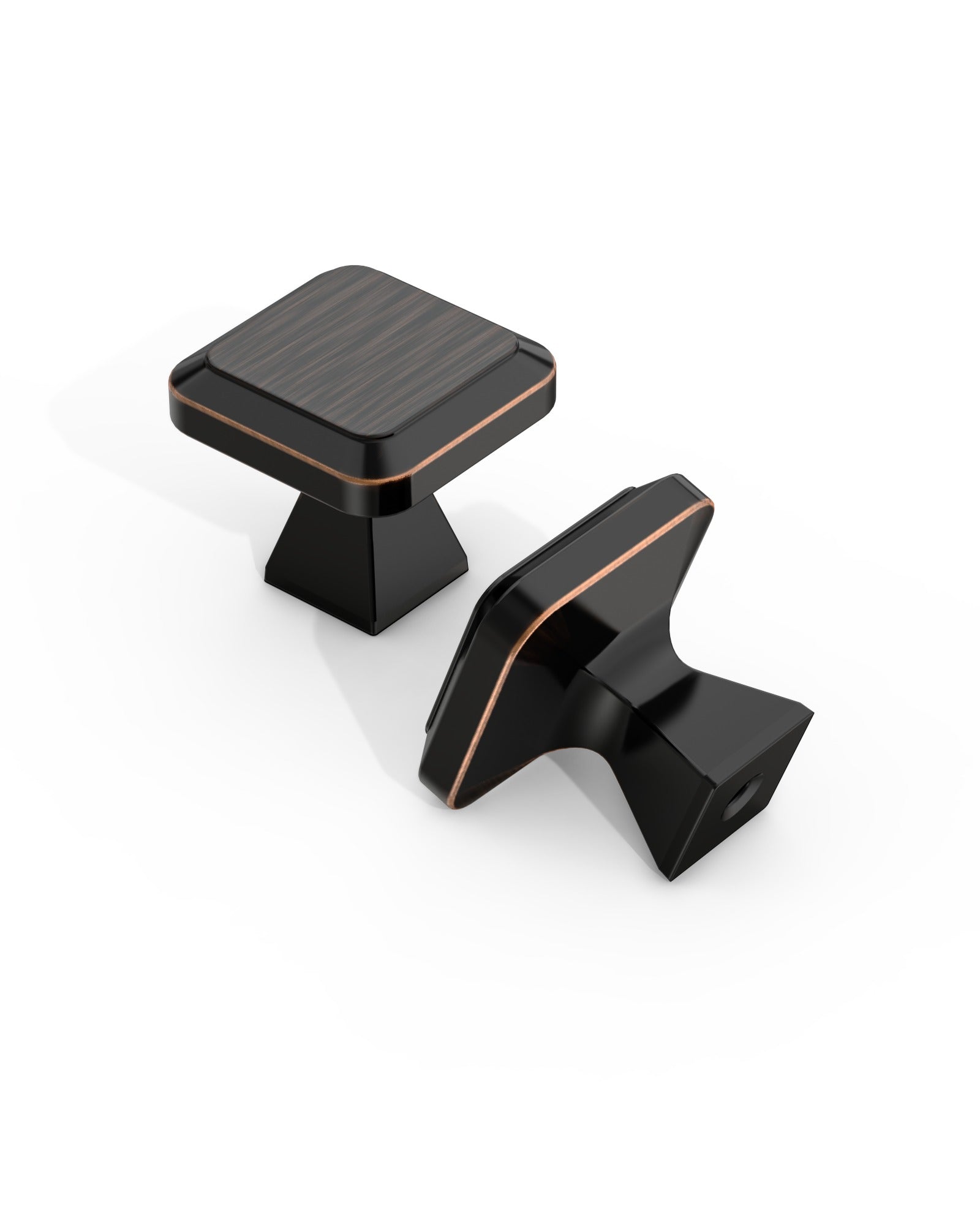 DESIGN1005 Matte Black Cabinet Knobs | Square Drawer Pulls for Modern Cabinets