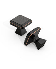DESIGN1005 Matte Black Cabinet Knobs | Square Drawer Pulls for Modern Cabinets