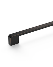 DESIGN2328 Solid Metal Minimalist Pulls | Flat Panel & Modern Shaker Cabinets (5", Matte Black)