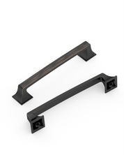 DESIGN2461 Matte Black Solid Metal Transitional Arch Pull for Kitchen & Bath | 3-3/4" Cabinet Handles