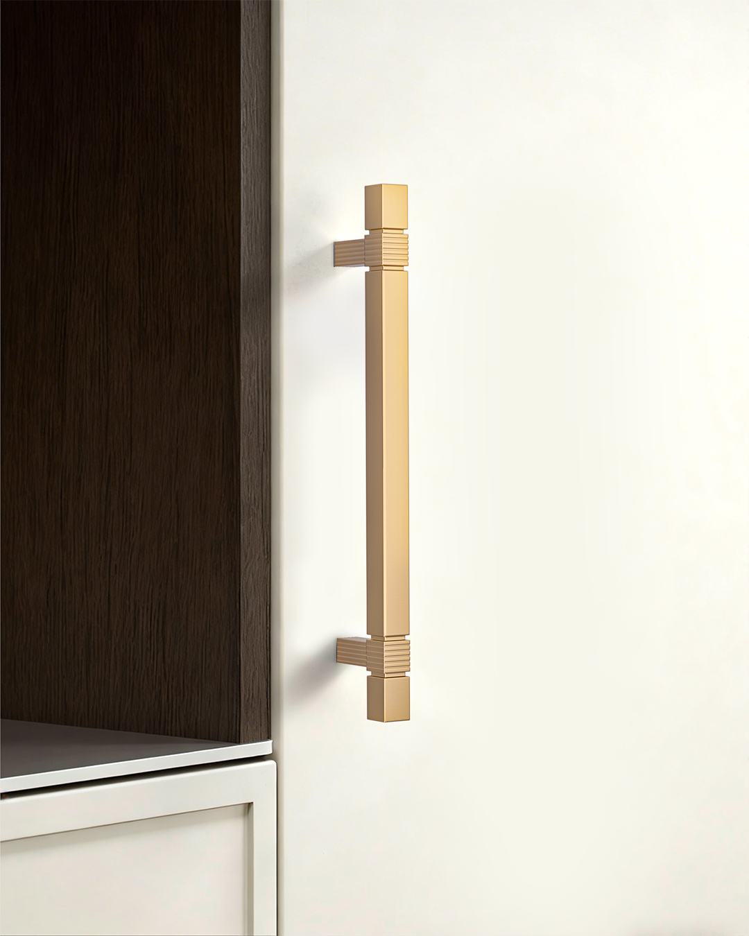 DESIGN3909 Champagne Bronze Cabinet Pulls | Square Cabinet Handles for Cabinets & Drawers
