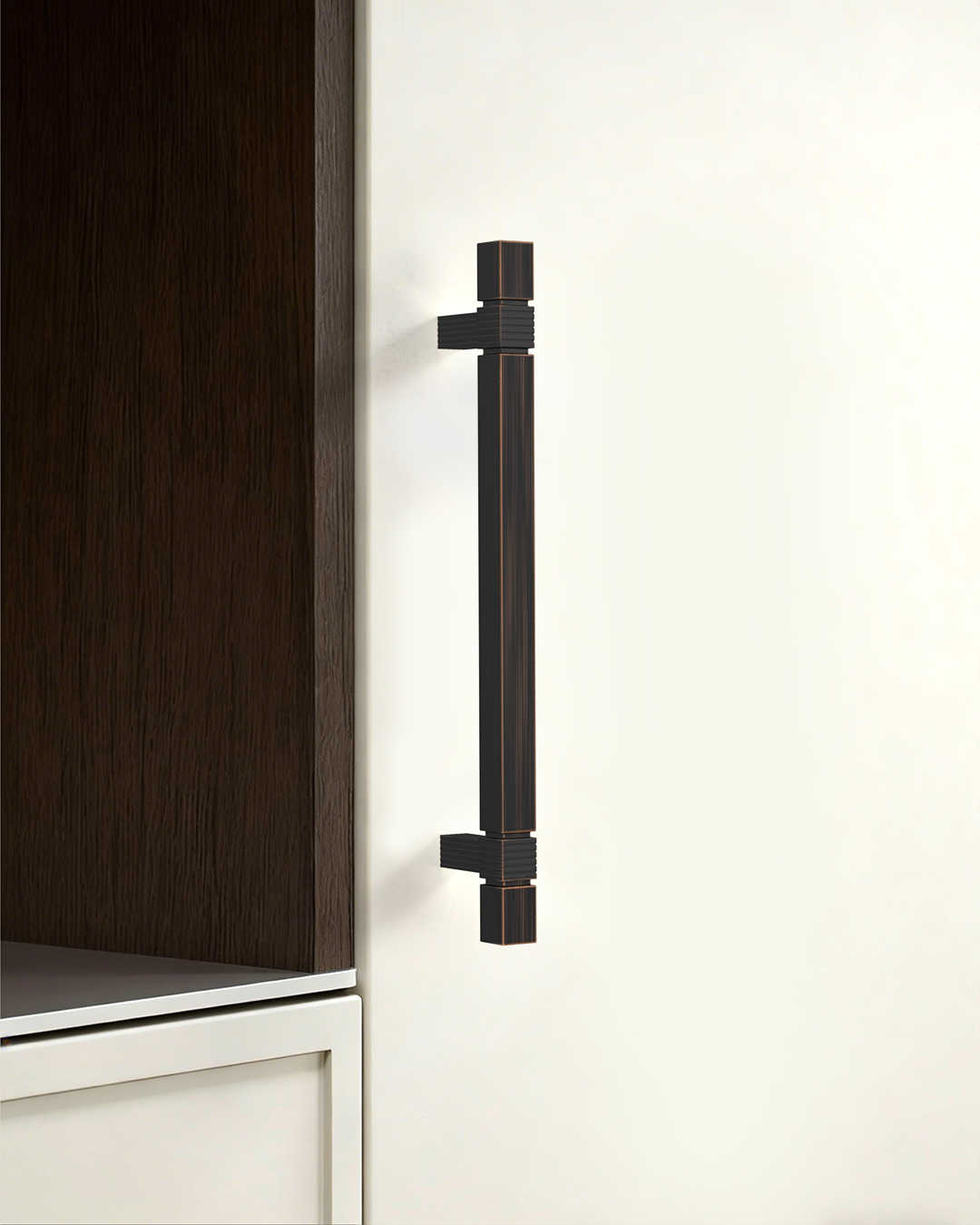 DESIGN3909 Champagne Bronze Cabinet Pulls | Square Cabinet Handles for Cabinets & Drawers