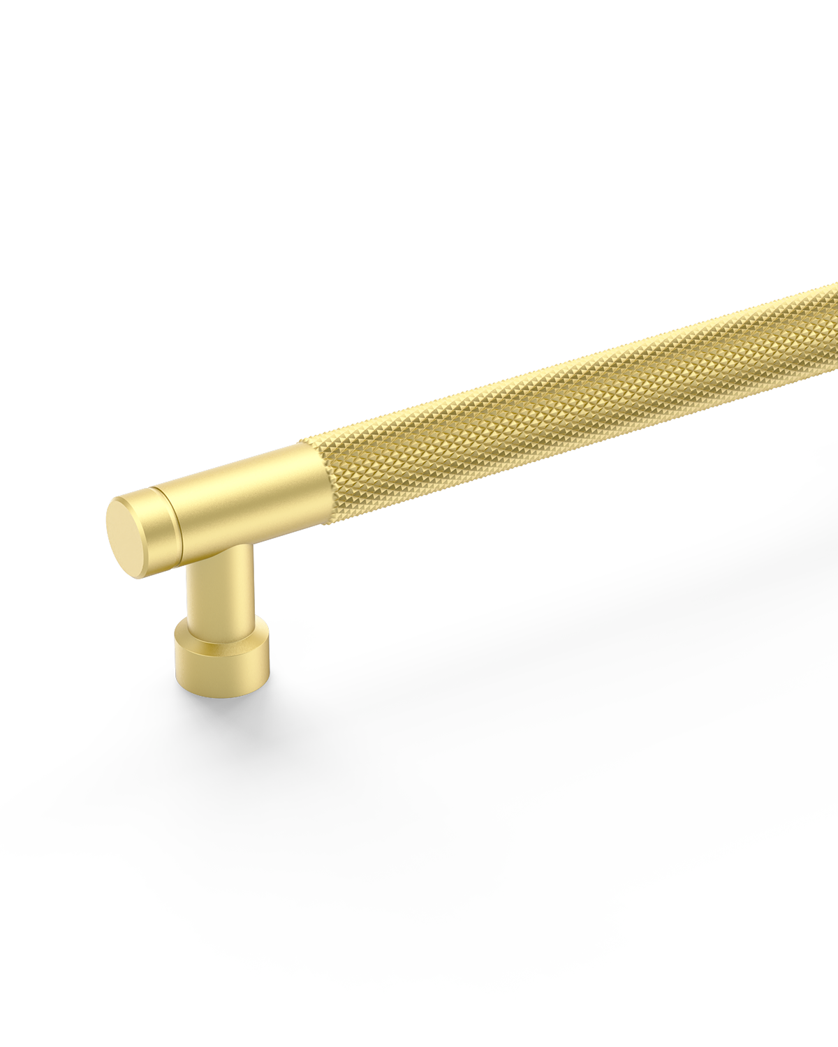 DESIGN4483 Brushed Gold Knurled Cabinet Handles - Heavy-Duty Modern Drawer Pulls (5")