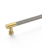 DESIGN4483 Brushed Gold Knurled Cabinet Handles - Heavy-Duty Modern Drawer Pulls (5")