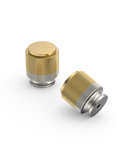 DESIGN4483 Solid Metal Knurled Cylinder Knob for Luxury Kitchens | 1" Diameter, Brushed Satin Nickel