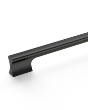 Design4504 Matte Black Solid Metal Concave Bar Pull for Modern Kitchens (5" Hole Center)