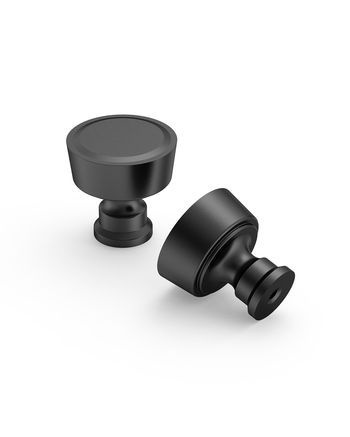 DESIGN4592 Stepped Knobs | Sage Green & White Shaker Cabinets (Champagne Bronze)