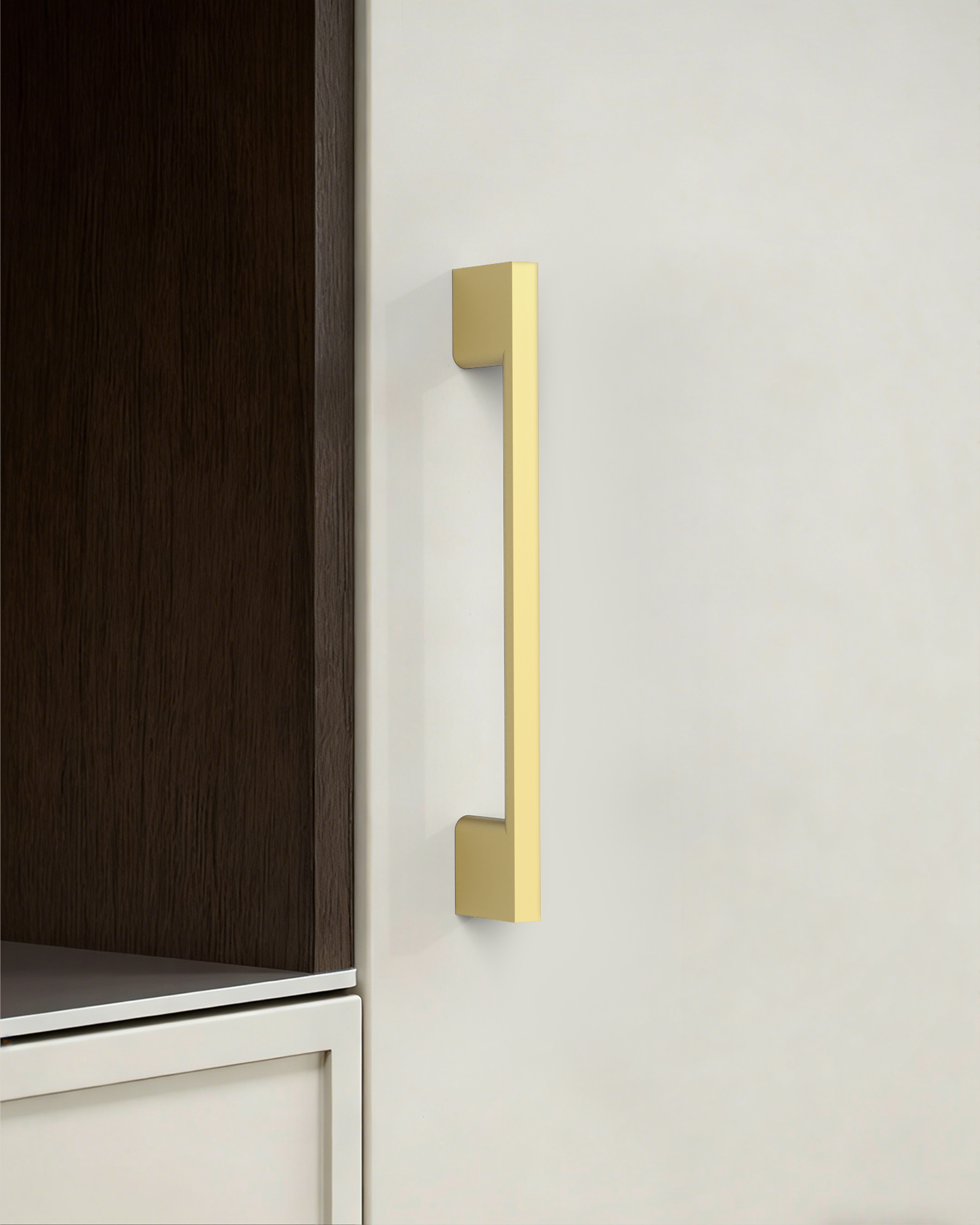 DESIGN2008 Slim Rectangular Handles for Flat Panel & Shaker Cabinets | 5" Pulls, Matte Black