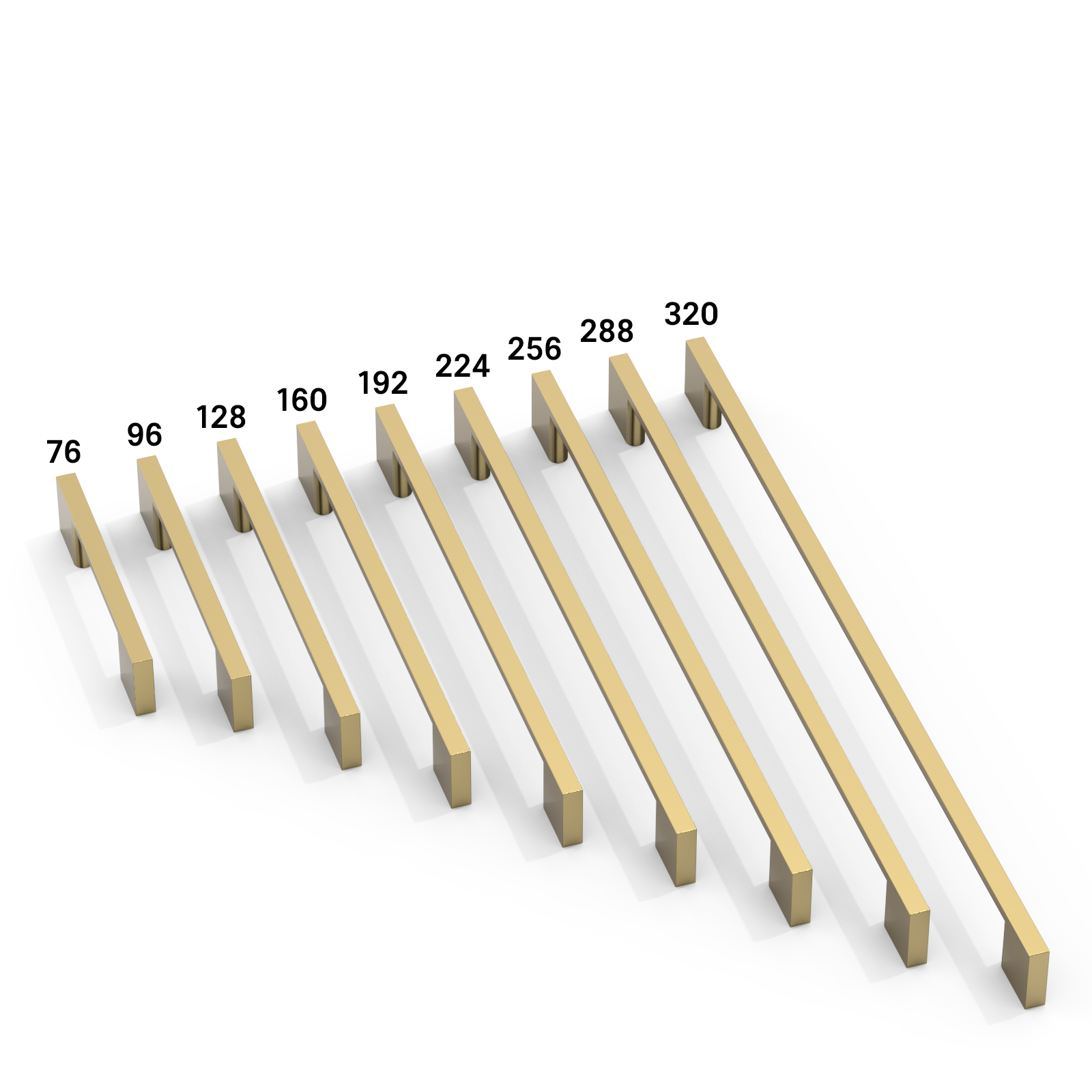 DESIGN2008 Solid Cabinet Handles – Modern Rectangle Pulls for Cabinets, Drawers & Closets