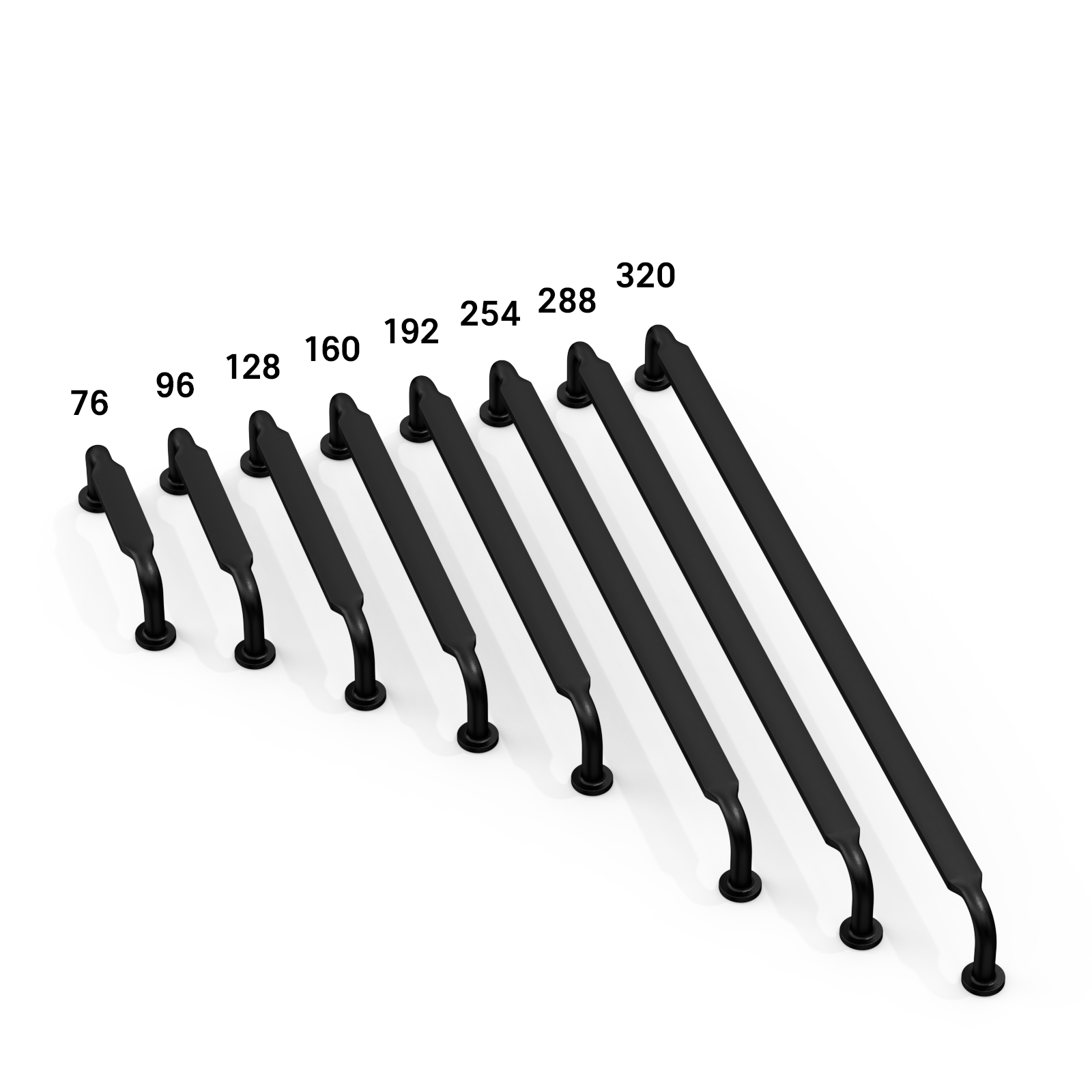 DESIGN2028 Matte Black Cabinet Handles – Durable Kitchen, Bathroom & Closet Pulls