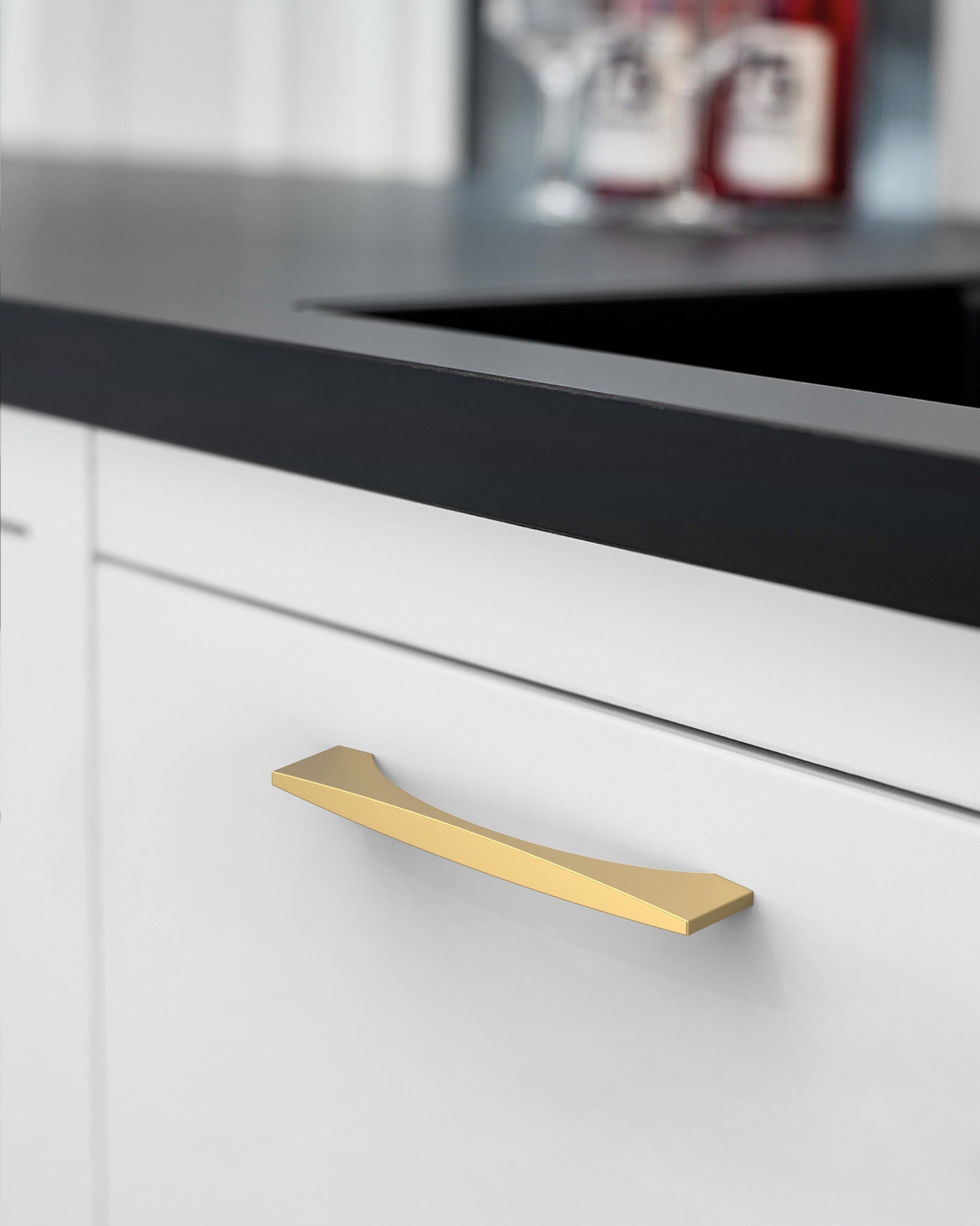 DESIGN2030 Champagne Bronze Straight Bar Cabinet Pulls | Kitchen Cabinet & Drawer Handles