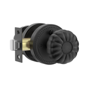 DESIGNZR12 Brushed Gold Privacy Door Knobs – Solid Zinc Alloy Interior Knobs with Lock