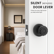 ZR12-211Z Brushed Gold Privacy Door Knobs – Solid Zinc Alloy Interior Knobs with Lock
