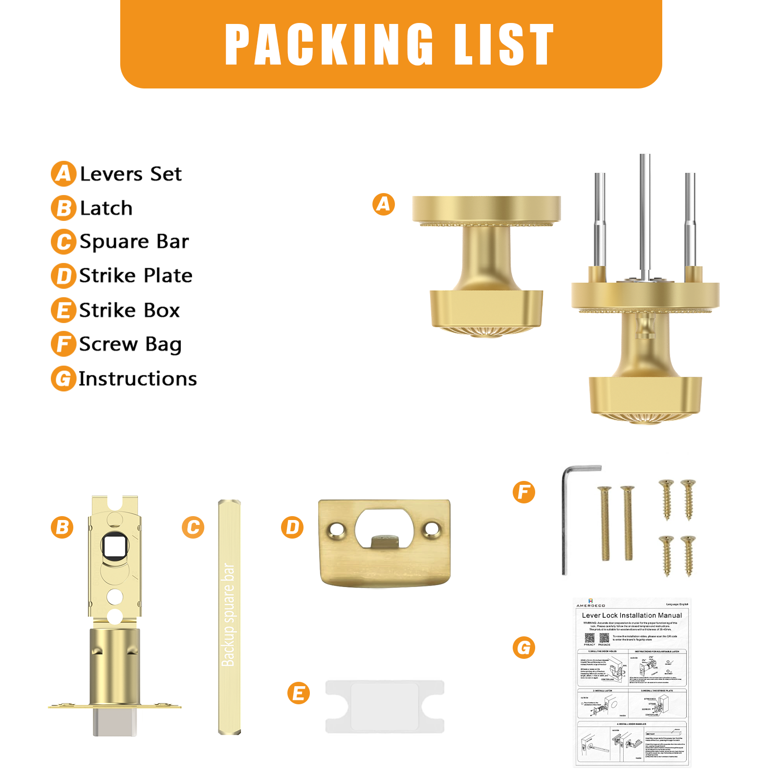 ZR12-212Z Brushed Gold Starburst Square Door Knobs with Beaded Rosette | Door Hardware
