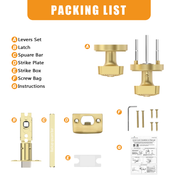 ZR12-212Z Brushed Gold Starburst Square Door Knobs with Beaded Rosette | Door Hardware