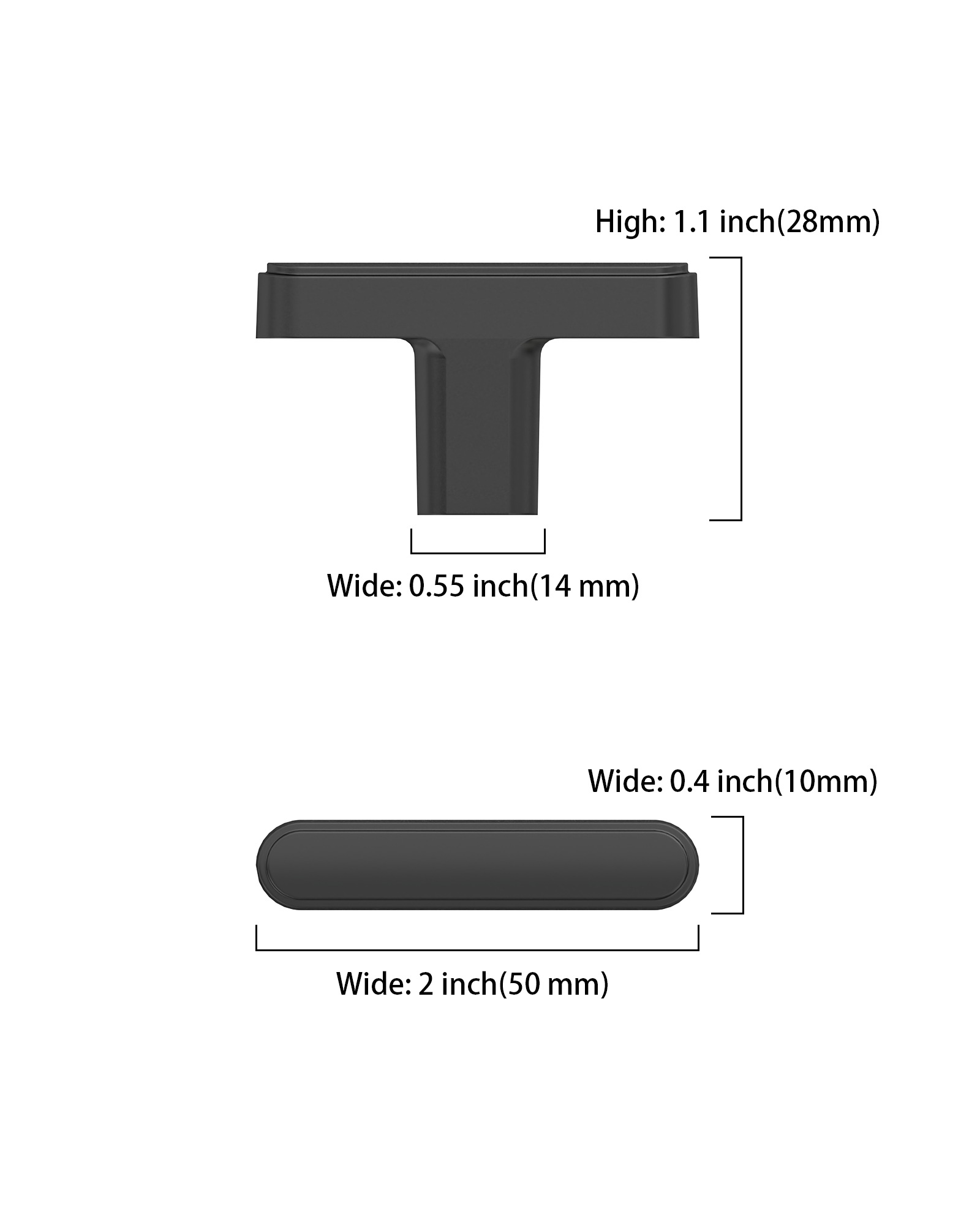 DESIGN2244 Champagne Bronze Cabinet Knobs | Rectangle Drawer Pulls for Kitchen&Bathroom