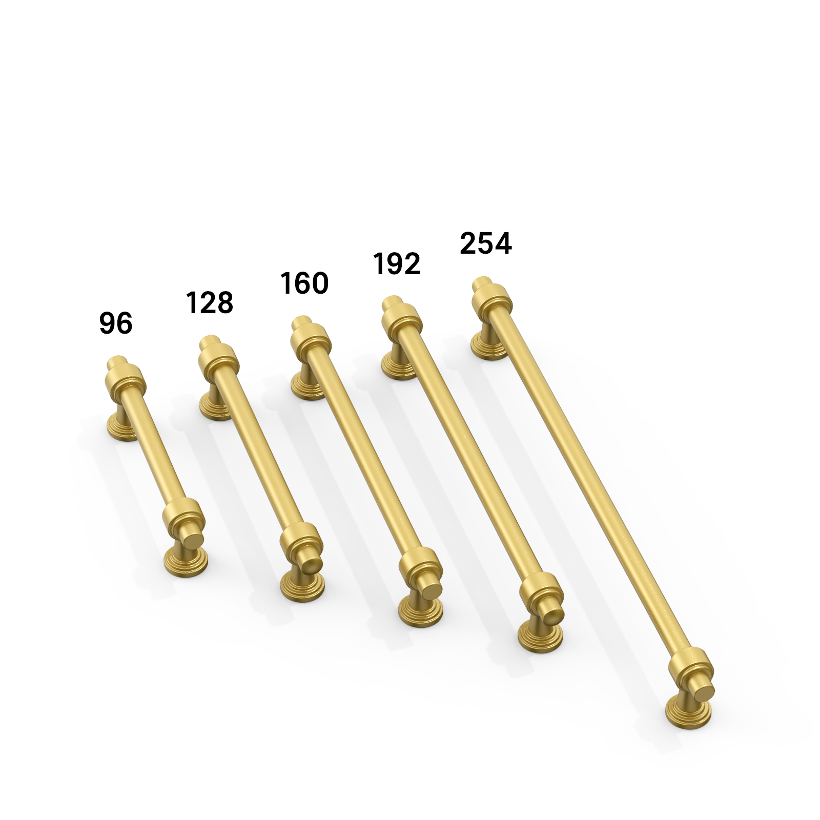 DESIGN2249 Modern Cabinet Handles | Straight Bar Drawer Pulls for Kitchen Cabinets, Closets & Dressers