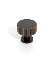 DESIGN2250 Oil Rubbed Bronze Knurled Cylinder Knobs - Heavy-Duty Antique Dresser Hardware | 1" Wide