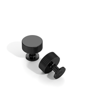 DESIGN2250 Oil Rubbed Bronze Knurled Cylinder Knobs - Heavy-Duty Antique Dresser Hardware | 1" Wide