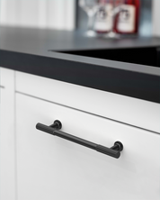 DESIGN2250 Oil Rubbed Bronze Knurled Pulls for Vintage Kitchens | 6-1/4" / 160mm Hole Center