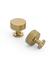 DESIGN2250 Knurled Cylinder Knobs - Heavy-Duty Antique Dresser Hardware | 1" Wide