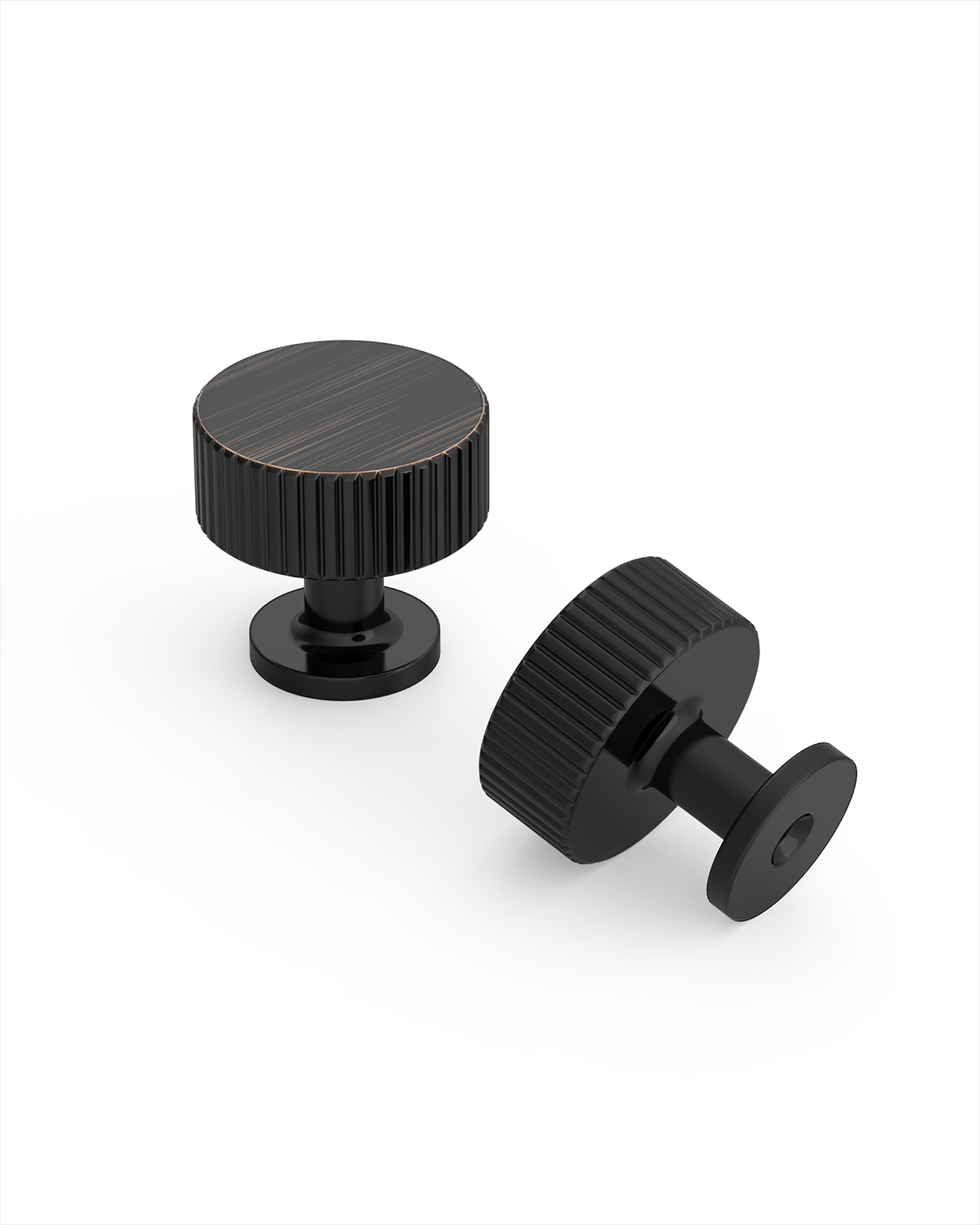 DESIGN2250 Knurled Cylinder Knobs - Heavy-Duty Antique Dresser Hardware | 1" Wide