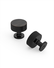 DESIGN2250 Knurled Cylinder Knobs - Heavy-Duty Antique Dresser Hardware | 1" Wide