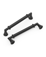 DESIGN2281 Brushed Satin Nickel Ridged Bar Pull for Industrial Kitchens | 5" Heavy-Duty Cabinet Handles