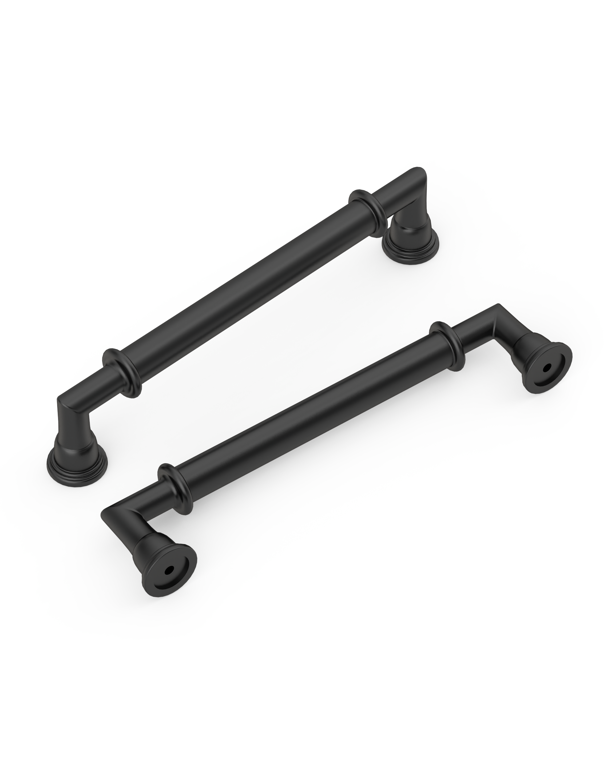 DESIGN2281 Brushed Satin Nickel Ridged Bar Pull for Industrial Kitchens | 5" Heavy-Duty Cabinet Handles