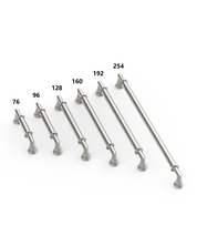 DESIGN2281 Brushed Satin Nickel Ridged Bar Pull for Industrial Kitchens | 5" Heavy-Duty Cabinet Handles
