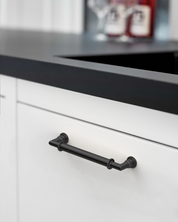 DESIGN2281 Brushed Satin Nickel Ridged Bar Pull for Industrial Kitchens | 5" Heavy-Duty Cabinet Handles