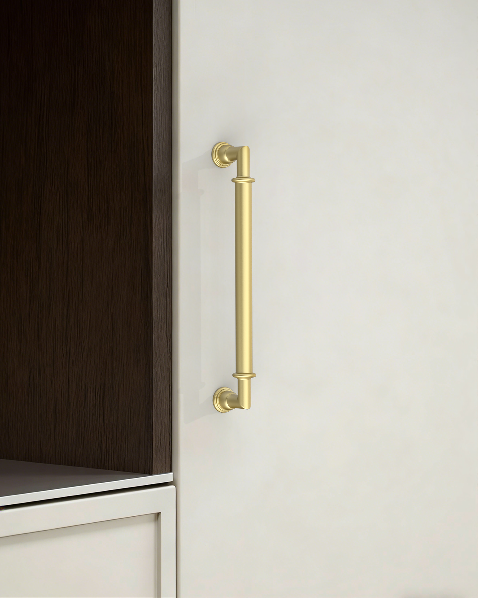DESIGN2281 Brushed Satin Nickel Ridged Bar Pull for Industrial Kitchens | 5" Heavy-Duty Cabinet Handles