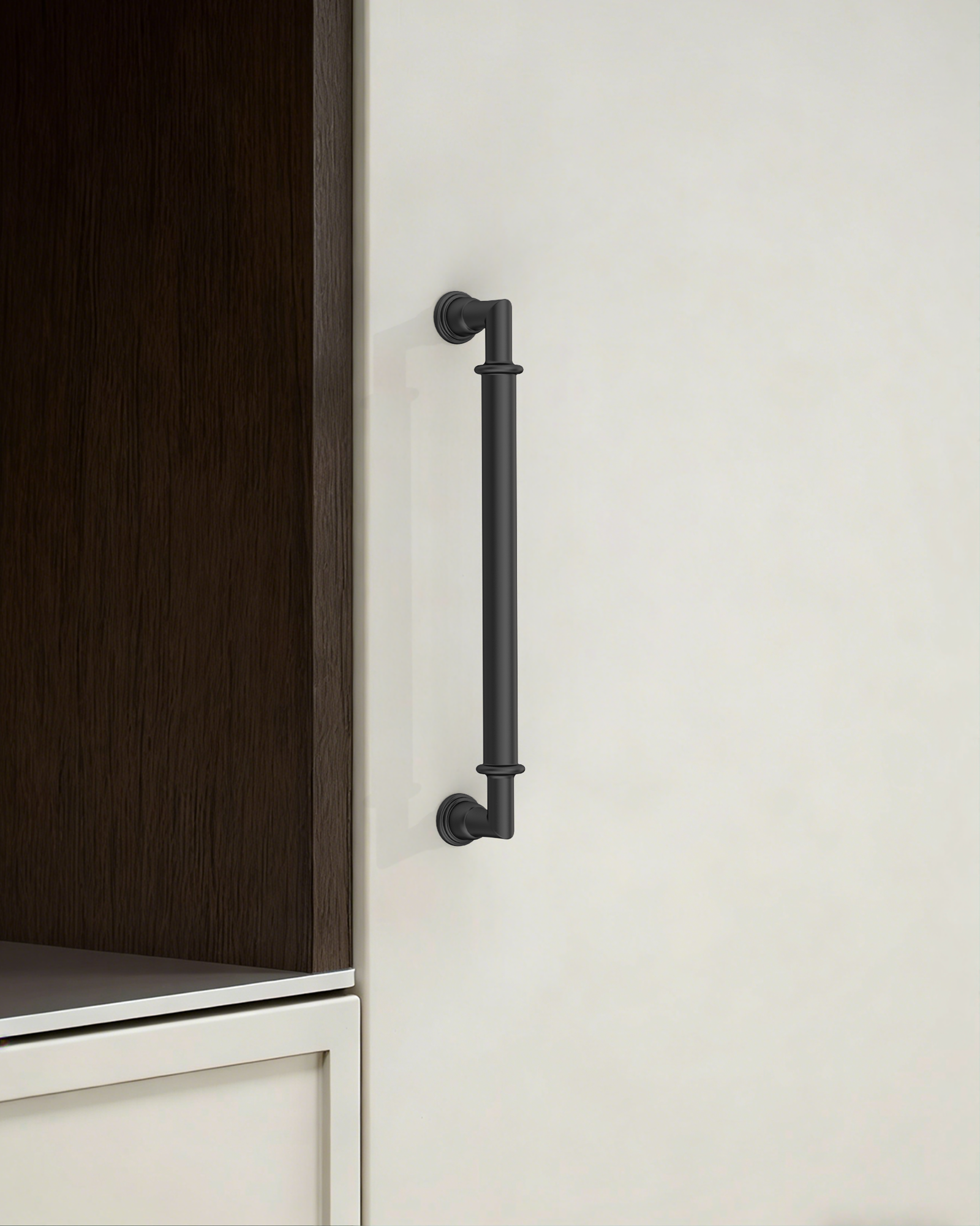 DESIGN2281 Brushed Satin Nickel Ridged Bar Pull for Industrial Kitchens | 5" Heavy-Duty Cabinet Handles