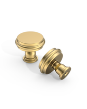 DESIGN2281 Champagne Bronze Cabinet Knobs | 1.3" Round Zinc Drawer & Kitchen Handles