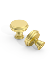 DESIGN2281 Champagne Bronze Cabinet Knobs | 1.3" Round Zinc Drawer & Kitchen Handles