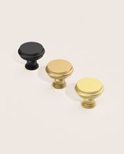 DESIGN2281 Champagne Bronze Cabinet Knobs | 1.3" Round Zinc Drawer & Kitchen Handles