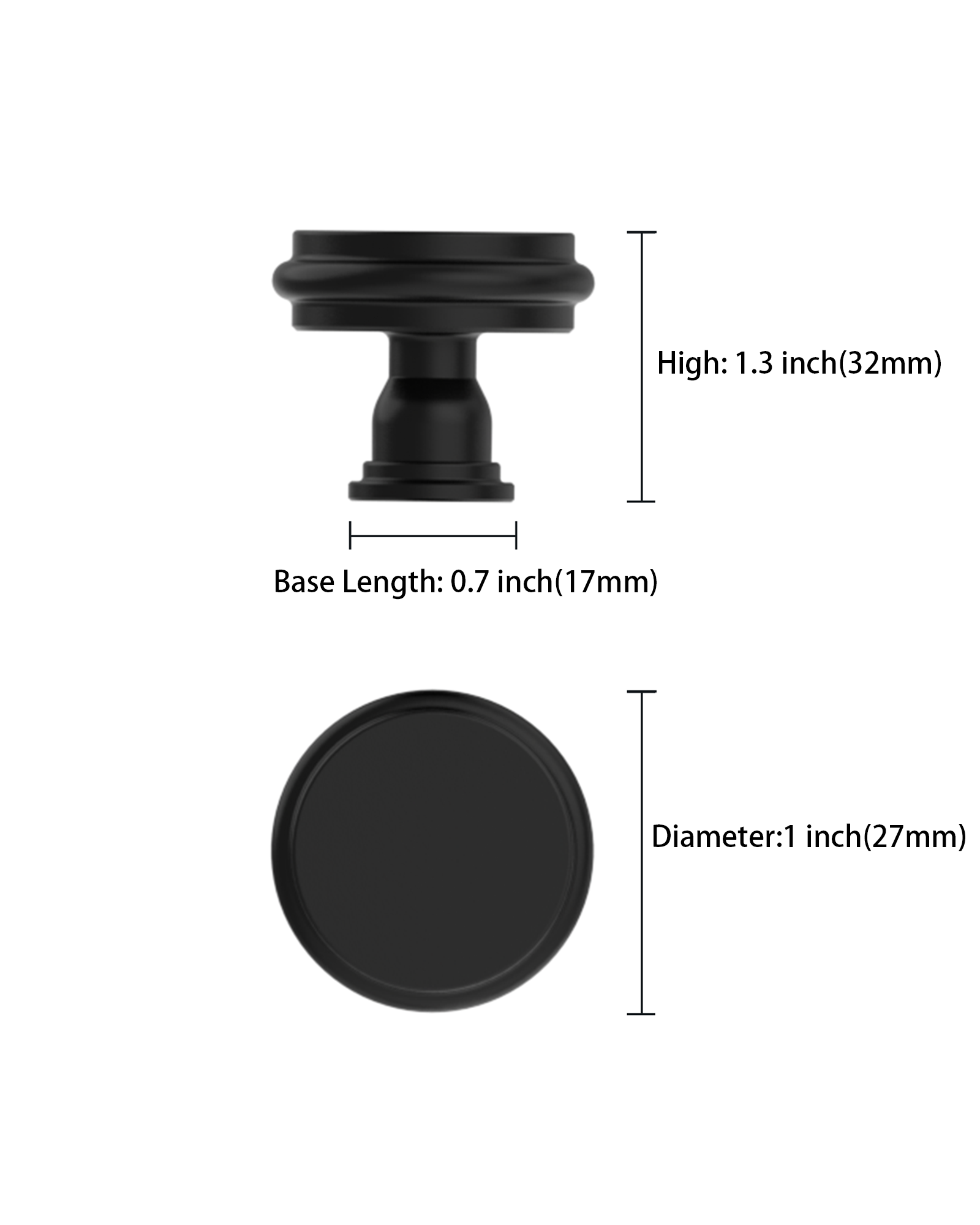 DESIGN2281 Cabinet Knobs | 1.3" Round Zinc Drawer & Kitchen Handles