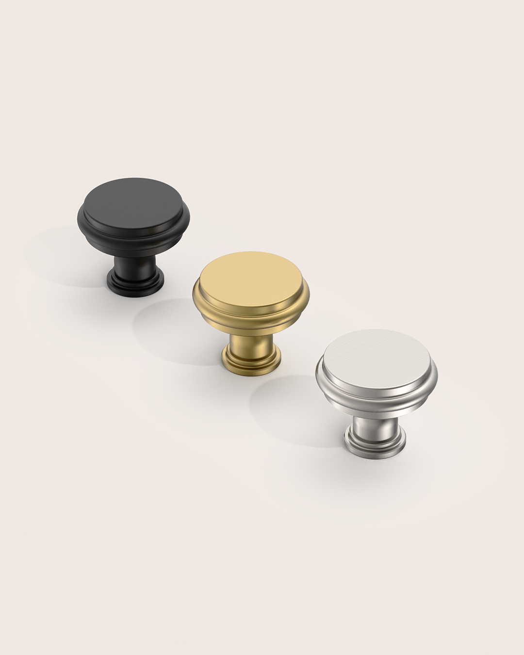 DESIGN2281 Cabinet Knobs | 1.3" Round Zinc Drawer & Kitchen Handles