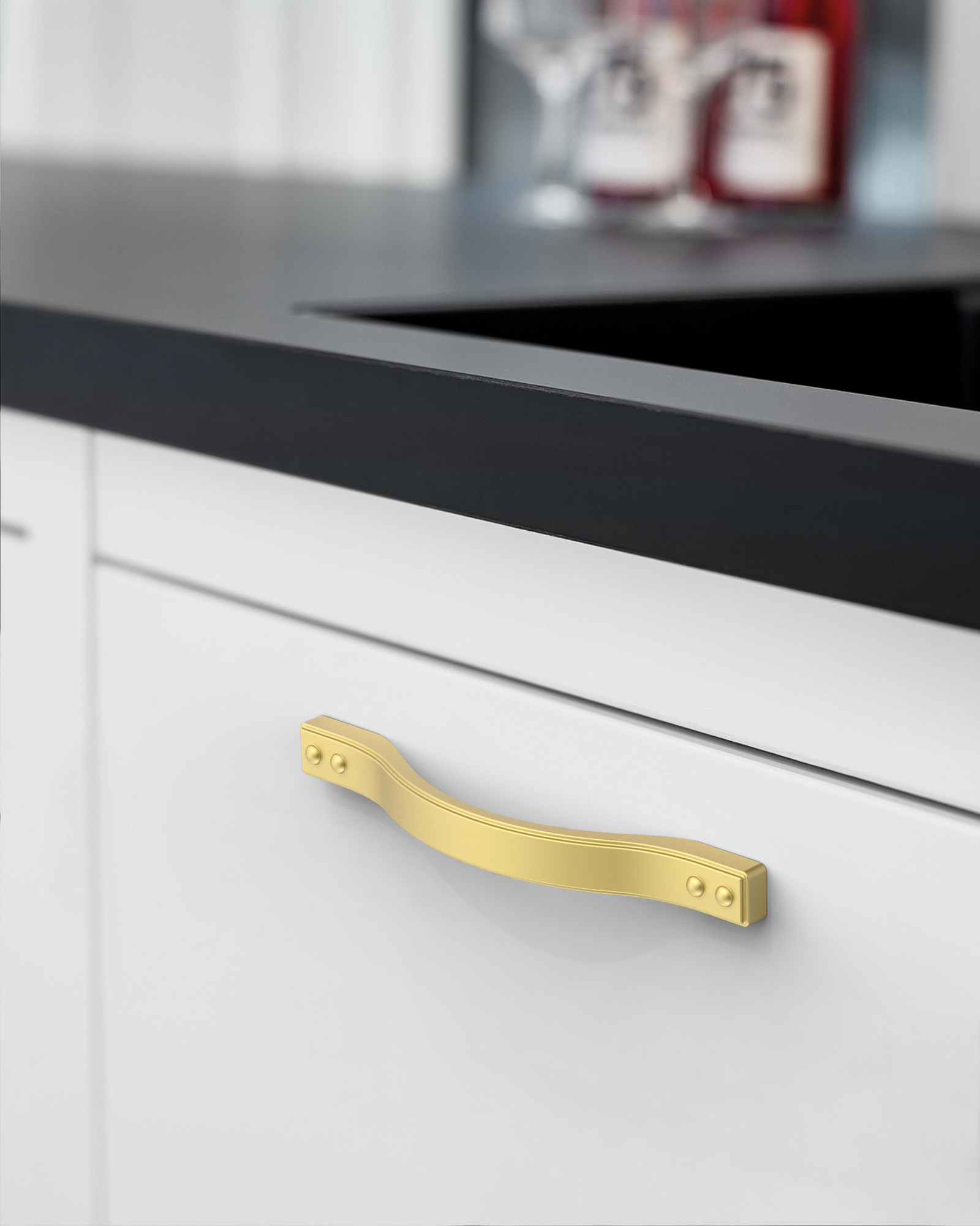 2284-brushed-brass-cabinet-handles-on-White-Kitchen-Cabinets