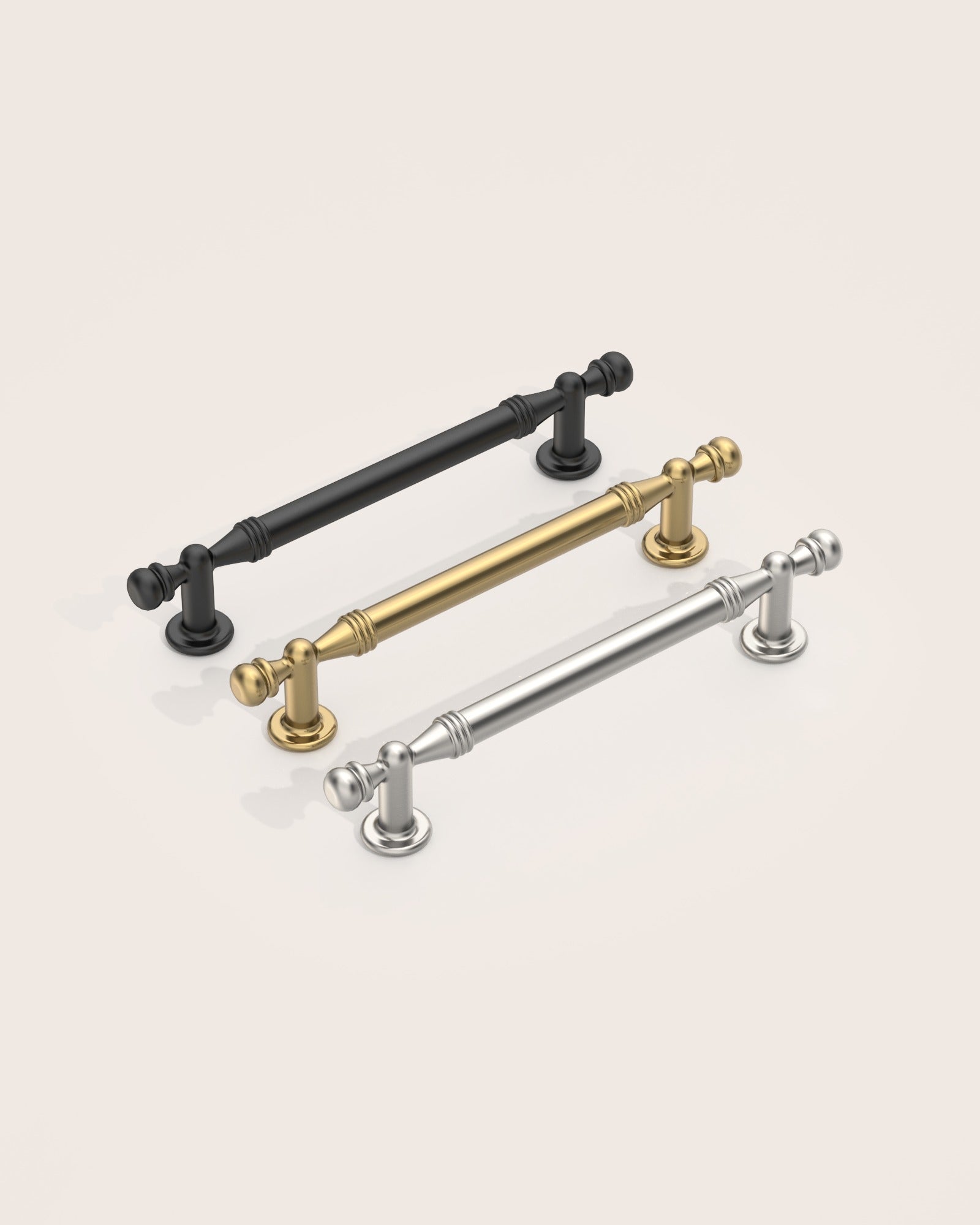 DESIGN2288 Antique Brass Modern Bar Pulls - Heavy-Duty Kitchen Cabinet Hardware | 5" / 128mm Hole Center