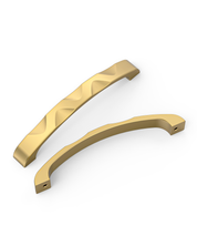 DESIGN2289 Matte Black Modern Wave Cabinet Handles - Heavy-Duty Sculptured Vanity Hardware (5" / 128mm)