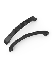 DESIGN2289 Matte Black Modern Wave Cabinet Handles - Heavy-Duty Sculptured Vanity Hardware (5" / 128mm)