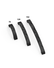 DESIGN2289 Matte Black Modern Wave Cabinet Handles - Heavy-Duty Sculptured Vanity Hardware (5" / 128mm)