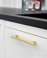DESIGN2304 Solid Metal Reeded Bar Pull for Transitional Kitchens | 5", Brushed Satin Nickel