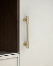 DESIGN2304 Solid Metal Reeded Bar Pull for Transitional Kitchens | 5", Brushed Satin Nickel
