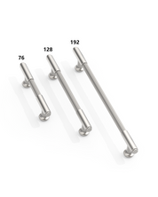 DESIGN2304 Solid Metal Reeded Bar Pull for Transitional Kitchens | 5", Brushed Satin Nickel