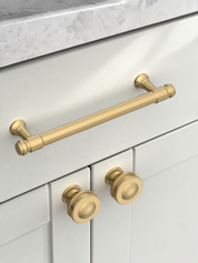 DESIGN2306 Honey Bronze Cabinet Pulls – Industrial-Modern, Ergonomic & Heavy Duty for Light Luxury Kitchen