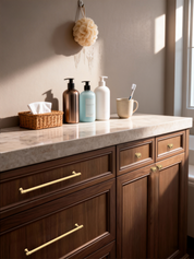 DESIGN2306 Honey Bronze Cabinet Pulls – Industrial-Modern, Ergonomic & Heavy Duty for Light Luxury Kitchen