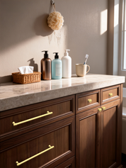 DESIGN2306 Honey Bronze Cabinet Pulls – Industrial-Modern, Ergonomic & Heavy Duty for Light Luxury Kitchen