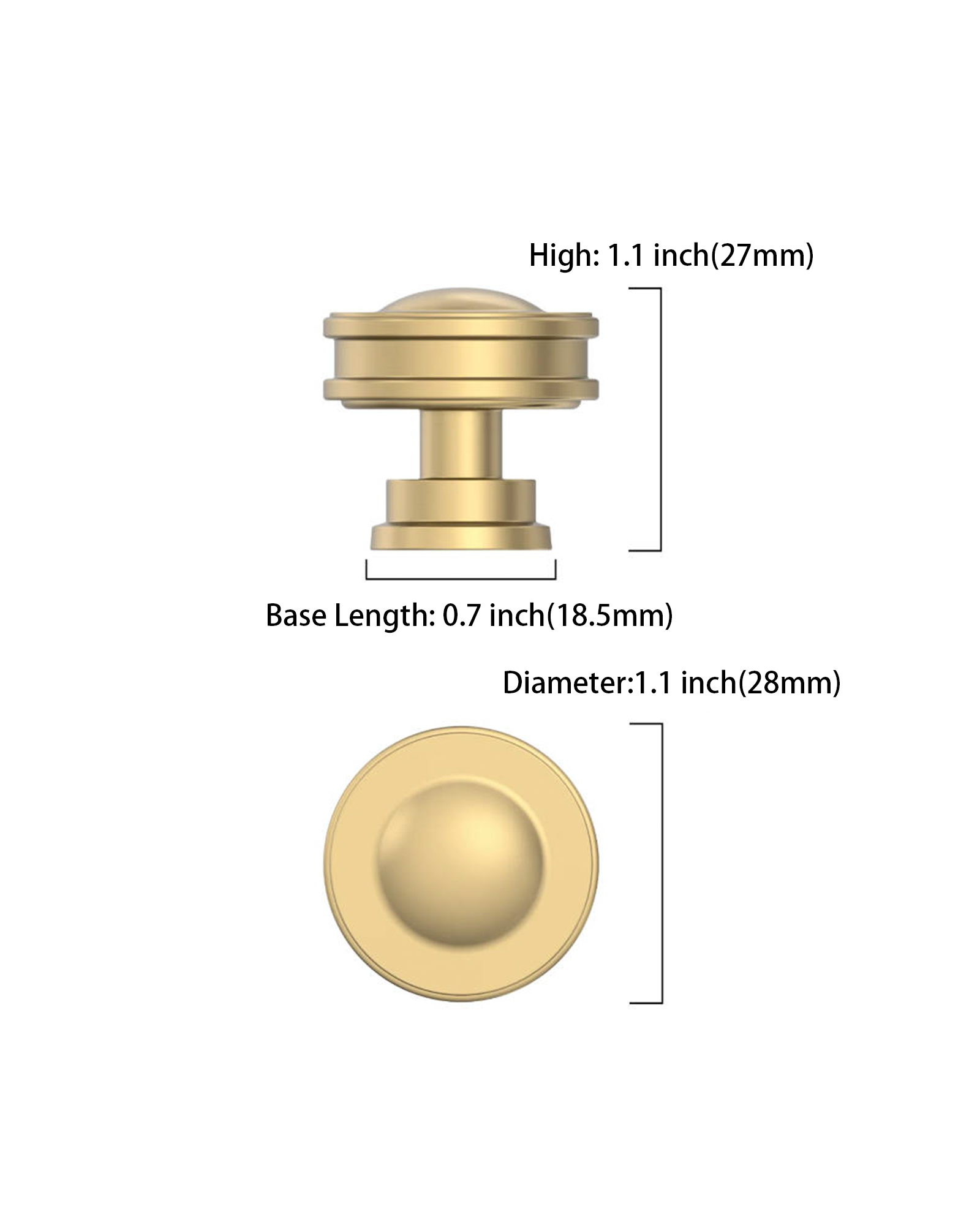 DESIGN2317 Modern Organic Cabinet Knobs | Solid Metal Drawer Handles